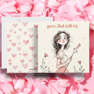 Du är fast med mig julkort