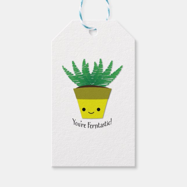 Du är Ferntastic Fern Presentetikett (Framsidan)