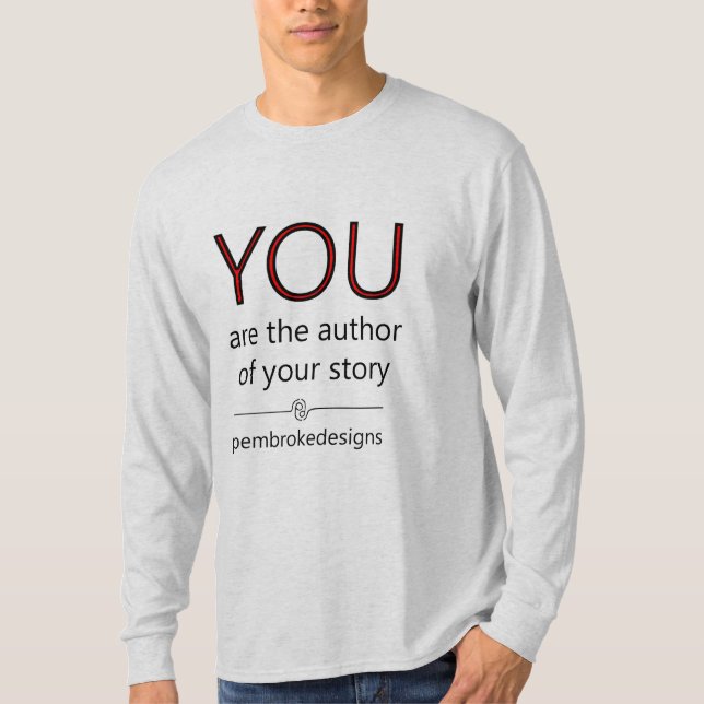 Du är författare till din artikel (svart) T-Shirt (Framsida)
