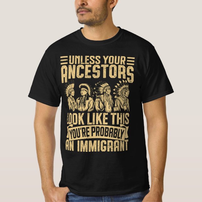 Du är förmodligen en invandrare t shirt (Framsida)
