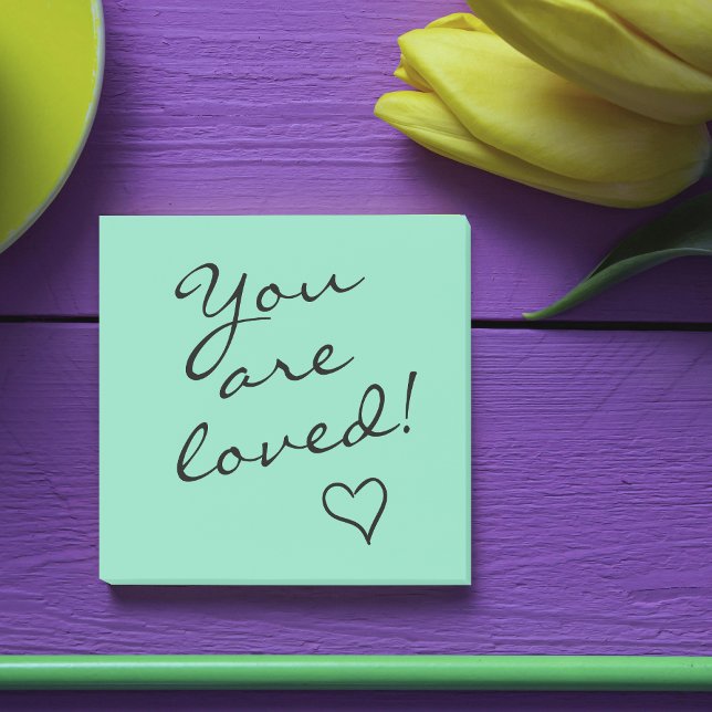 Du är förtjust i Grönt med hjärtpositivt Post-it Block (Skapare uppladdad)