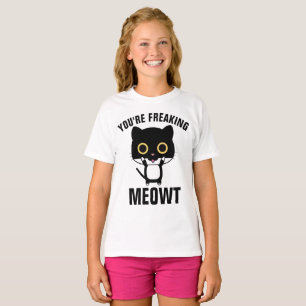 DU ÄR FREAKING MEOWT, Lustigt T-shirts för barn