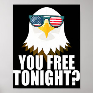 Du är fri ikväll amerikansk flagga patriotisk örn  poster