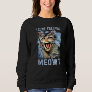 Du är fryst köttets Vintage Kat Meow Meme Cat L T Shirt