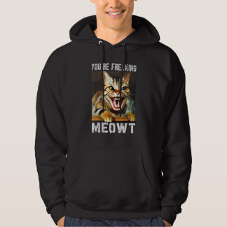 Du är fryst köttkatt, Meow Pun Cat 11 Hoodie