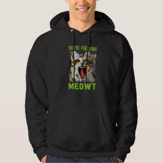 Du är fryst köttkatt, Meow Pun Cat 3 Hoodie