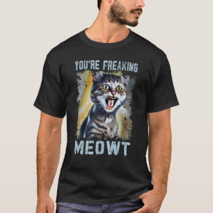 Du är fryst köttkatt, Meow Pun Cat 7 T Shirt