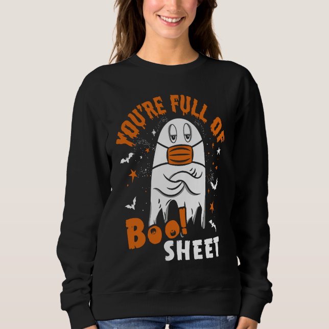 Du är full av skräp Halloween-ord T Shirt (Framsida)