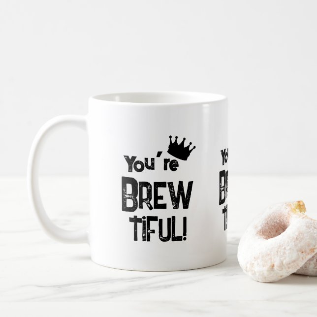 Du är full av svindel kaffemugg (Med munk)
