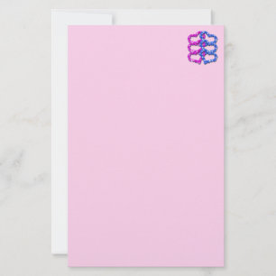 Du är gammal i Rosa Blue Hearts Stationery Brevpapper