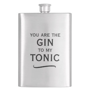 Du är gin till min tonic stål dryckesflaska presen fickplunta