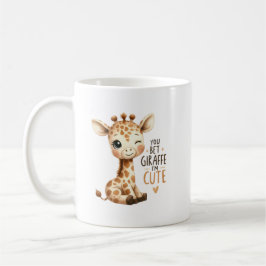 Du Är Giraff Söt Söt Konst Kaffemugg