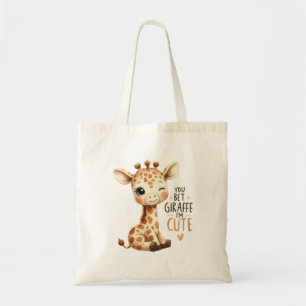Du Är Giraff Söt Söt Konst Tygkasse