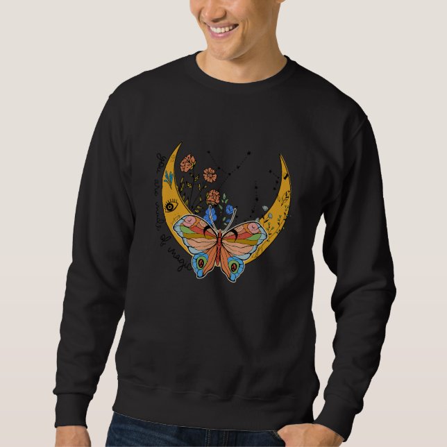 Du är gjord av Magic Witchy Vibes Andlig Lång Ärmad Tröja (Framsida)