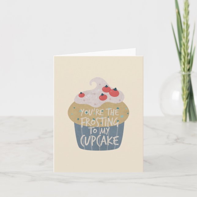 Du är glassen till mitt Cupcake-kort Kort (Framsida)