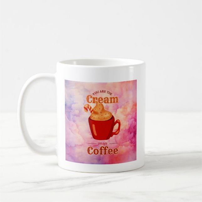 Du Är Grädden Till Mitt Kaffe Kaffemugg (Vänster)