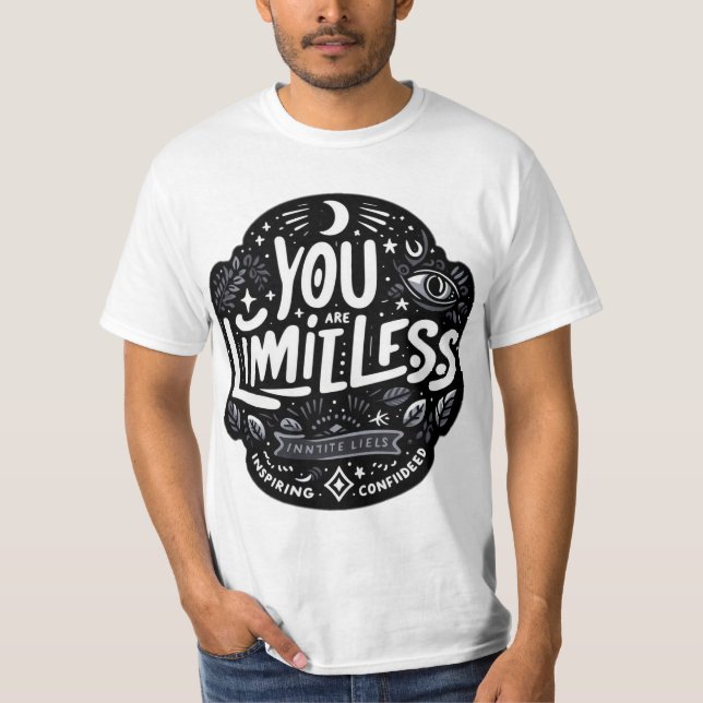 Du är gränslös - ökar motivationsofferten t shirt (Framsida)