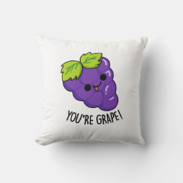 Du är Grape Funny Fruit Pun Kudde