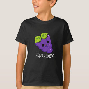 Du är Grape Funny Fruit Pun Mörk BG T Shirt