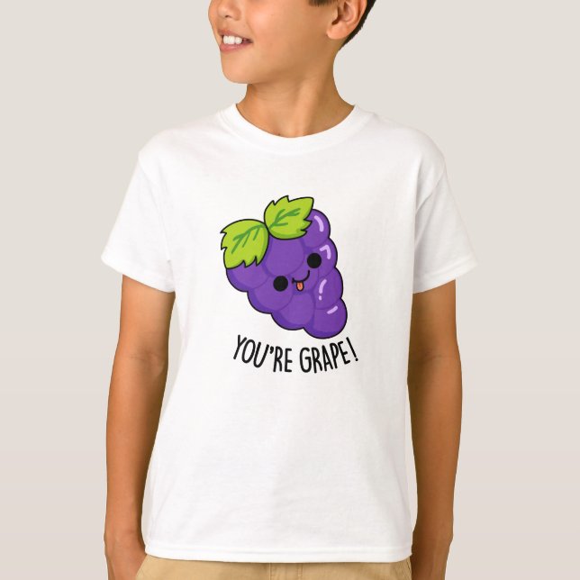 Du är Grape Funny Fruit Pun T Shirt (Framsida)