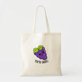 Du är Grape Funny Fruit Pun Tygkasse