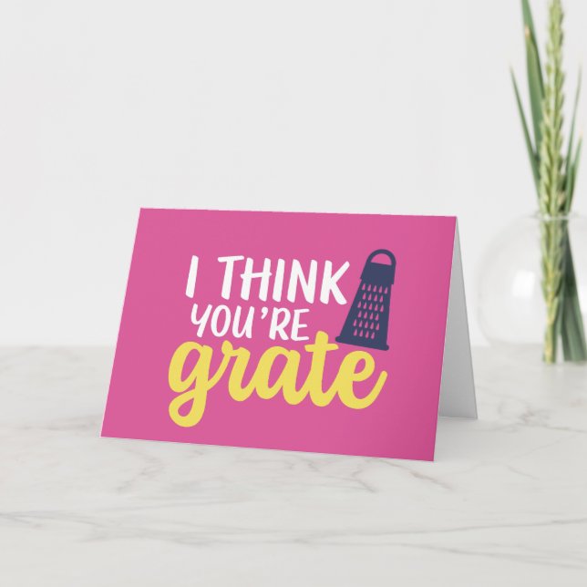 Du är Grate Cute Cheese Pun Funny Valentine Day Helgkort (Framsida)