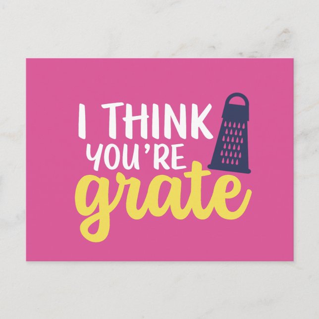 Du är Grate Cute Cheese Pun Funny Valentine Day Vykort (Framsida)