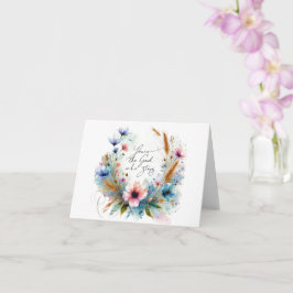 Du är Gud som Stays, vattenfärgsfärgad blommigt Kort