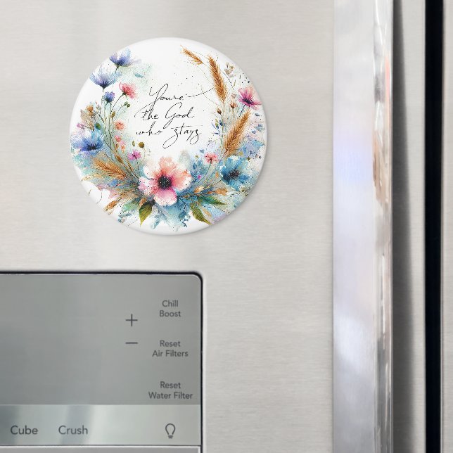 Du är Gud som Stays, vattenfärgsfärgad blommigt Magnet (In Situ (Fridge))