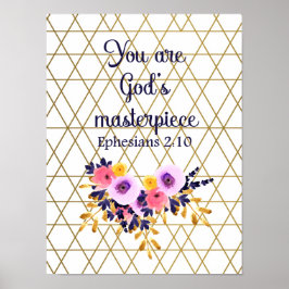 Du är Guds mästerverk Bible Verse Poster