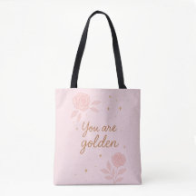 Du Är Guld | Rosa Estetisk Blommig Design