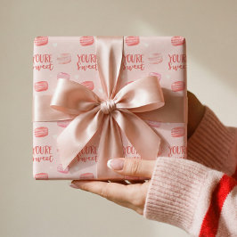 Du är gulliga hjärtans dag Macaron Cookies Presentpapper