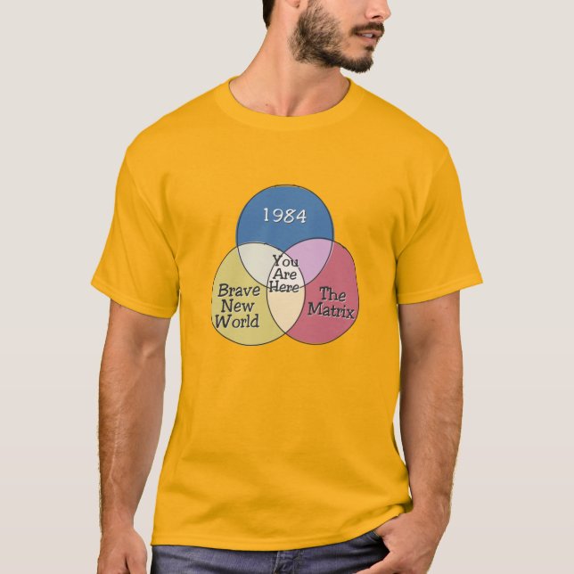 Du är här 1984 Modigare New World, matrisvenen T Shirt (Framsida)