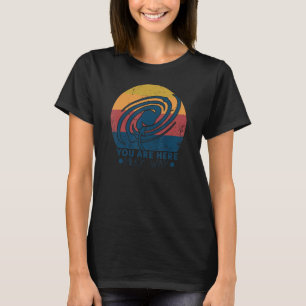 Du är här Astronomi Mjölkaktigt Way Solar System G T Shirt