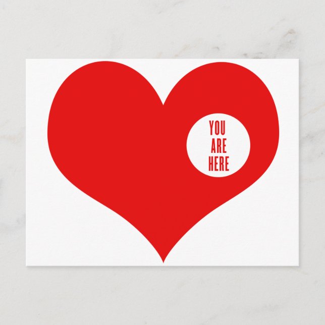 DU ÄR HÄR - KÄRLEK VYKORT (Framsida)