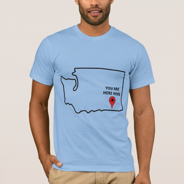 Du är här Walla Walla Washington t-shirt (Framsida)