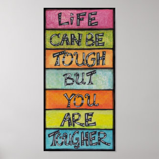 Du är hårdare - Roligt, inspirationskonst Poster