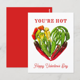 Du är Heart of Hot Chili Peppers Alla hjärtans dag Vykort
