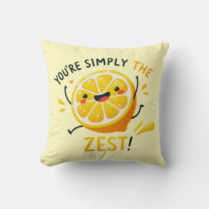 Du är helt enkelt "Zest" Lemon Design Kudde