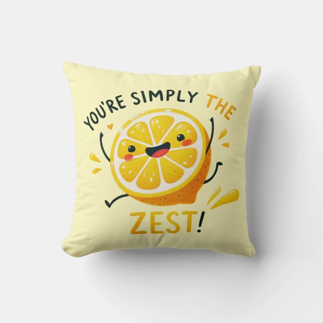 Du är helt enkelt "Zest" Lemon Design Kudde (Framsida)