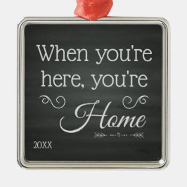 Du är hem- - fosterhemadoptiongåvor julgransprydnad metall