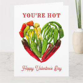 Du är Hett Chili Peppers Heart Valentine Day Kort