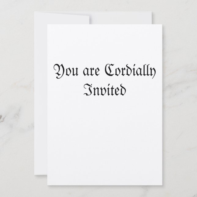 Du är hjärtligt inbjuden inbjudningar (Framsida)