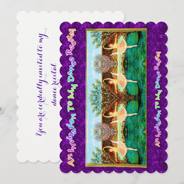 Du är hjärtligt inbjuden till min danshögläsning inbjudningar (Fram/baksida)