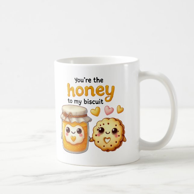 Du är honungen till My Biscuit - Kaffemugg (Höger)