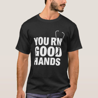 Du är i bra händer T-shirt trendig påstående