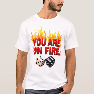 Du är i brand: Flama och Dice T-Shirt