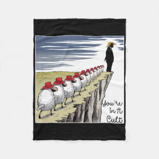 Du Är I En Kult - Rolig Anti Trump Fleecefilt