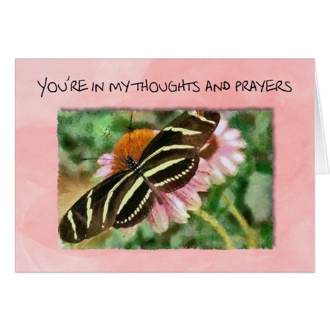 Du är i min tankar under cancerbehandlingar hälsningskort (Framsidan Horizontal)