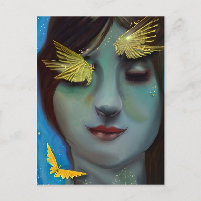 Du är i mina tankar | SÖT DAM Vykort (Framsida)